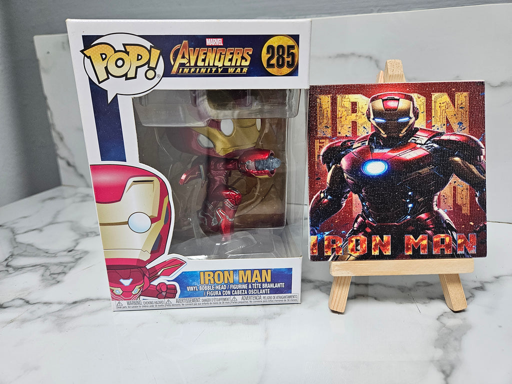 Iron Man Collector Set – Funko Pop + Canvas Art