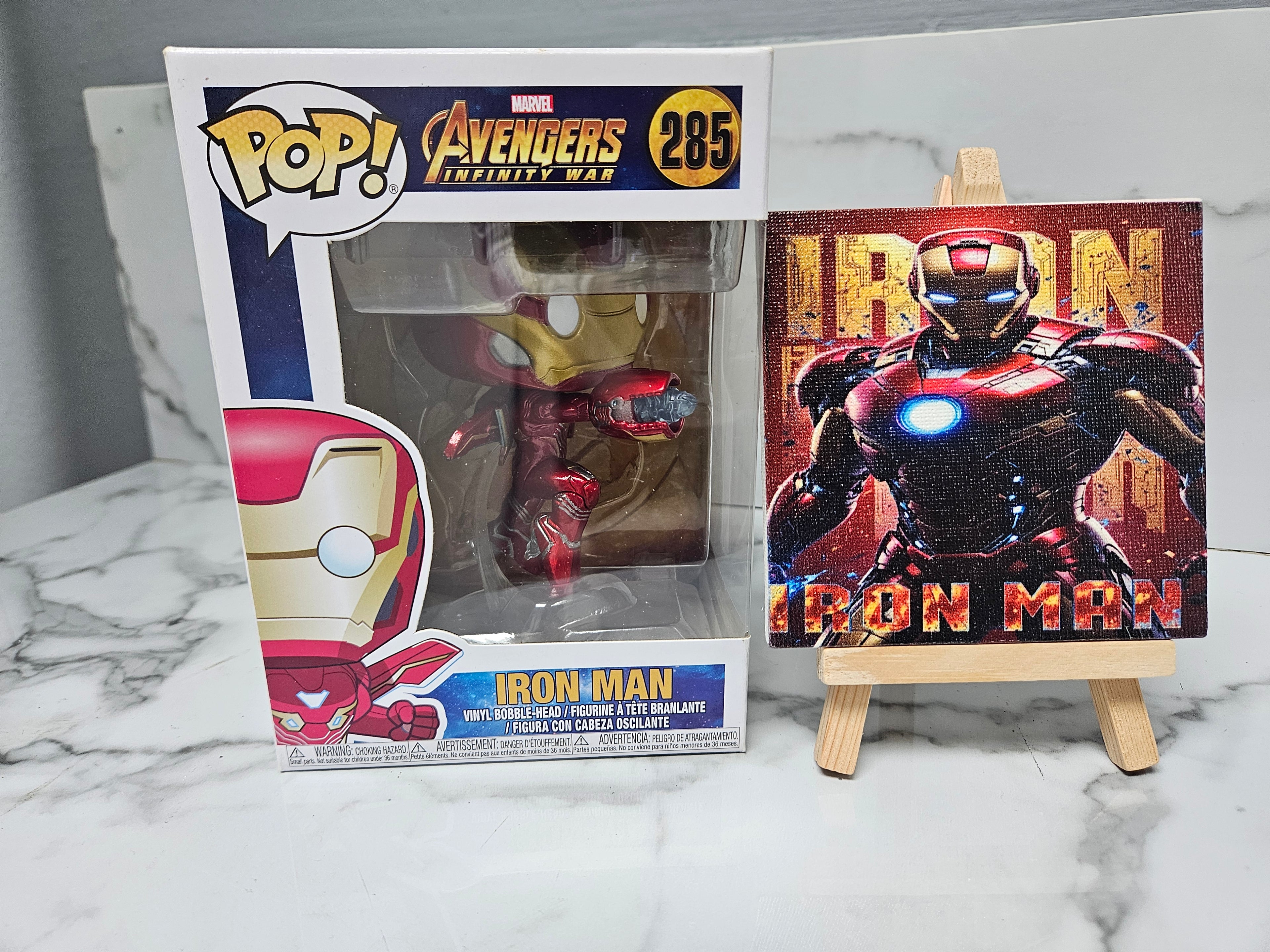 Iron Man Collector Set – Funko Pop + Canvas Art